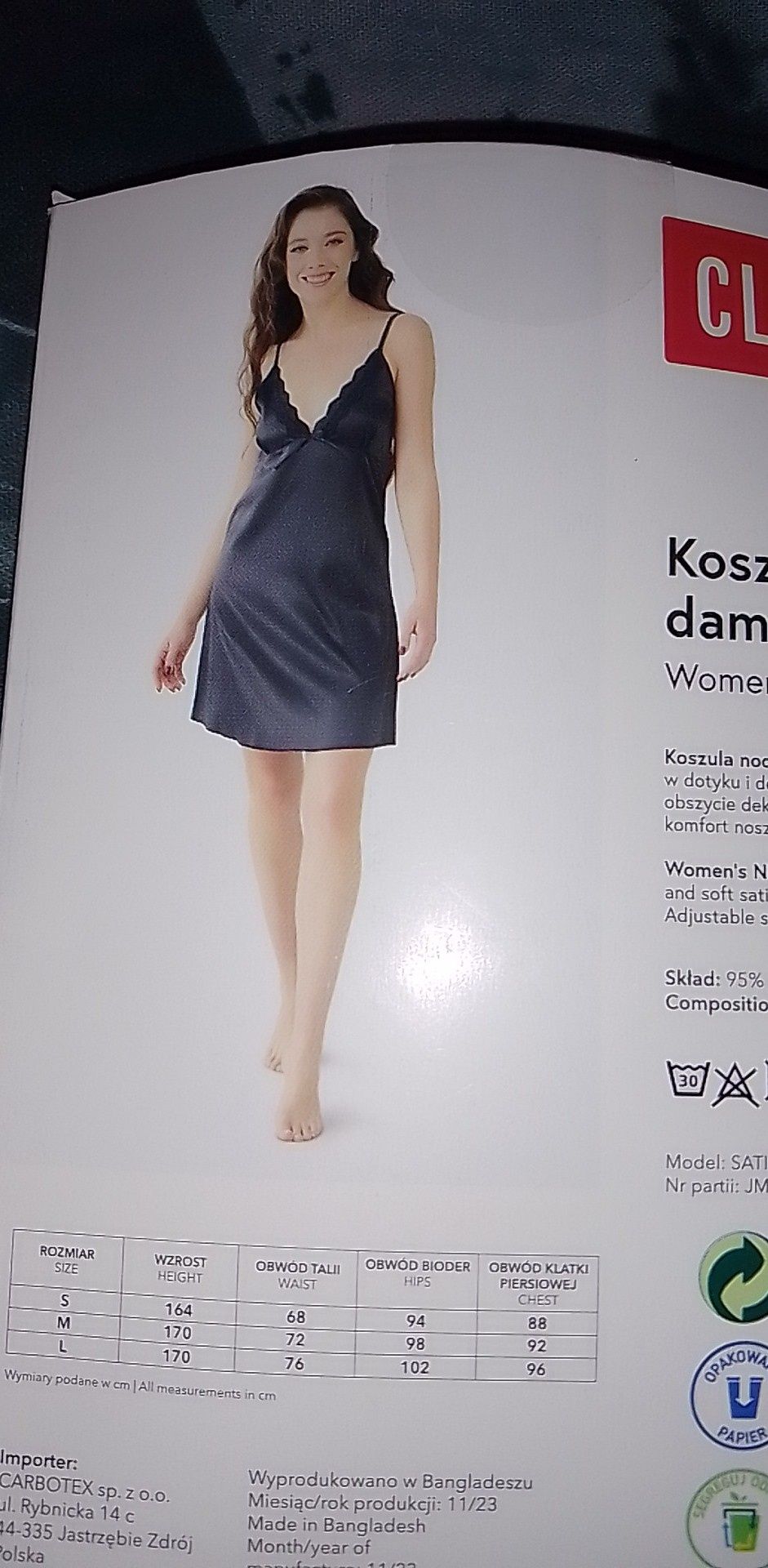 Nowa koszulka damska nocna L