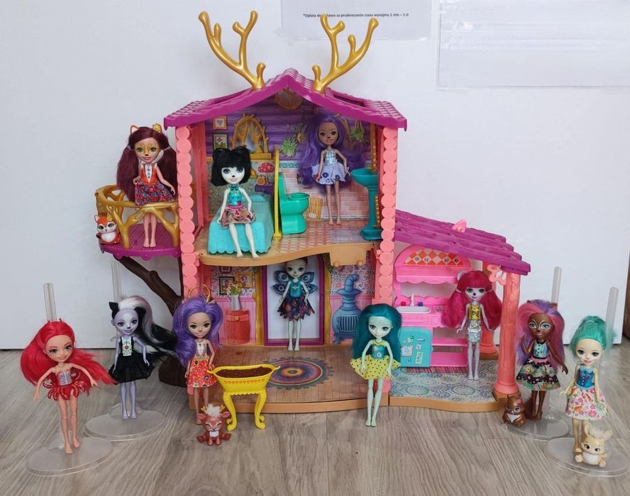 Zestaw 10 lalek Enchantimals + duży domek