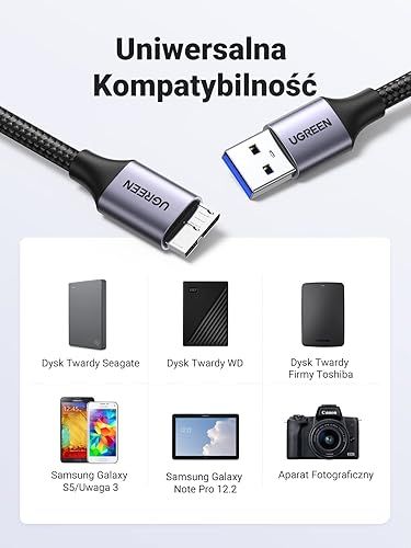 ugreen kabel micro usb 3.0 a do micro b 5gbps 2 m
