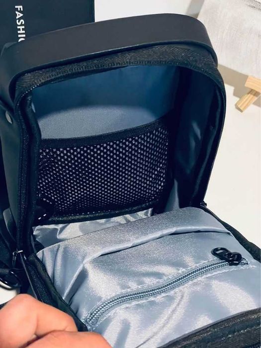 Bolsa de Ombro Multifuncional Anti-Roubo, USB