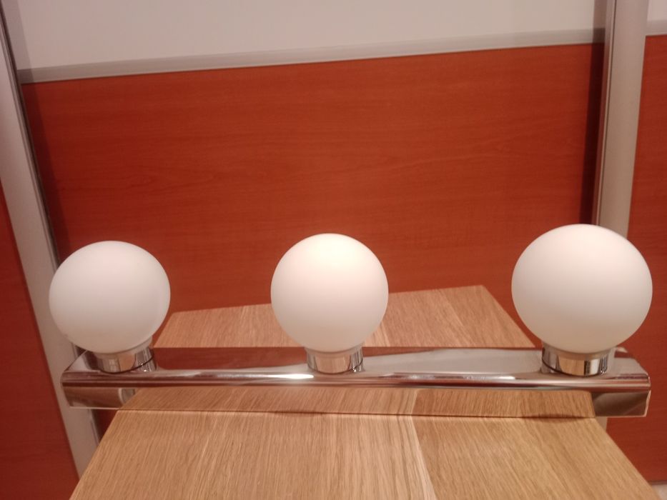 Kinkiet 3 kulowy szklany NOWY