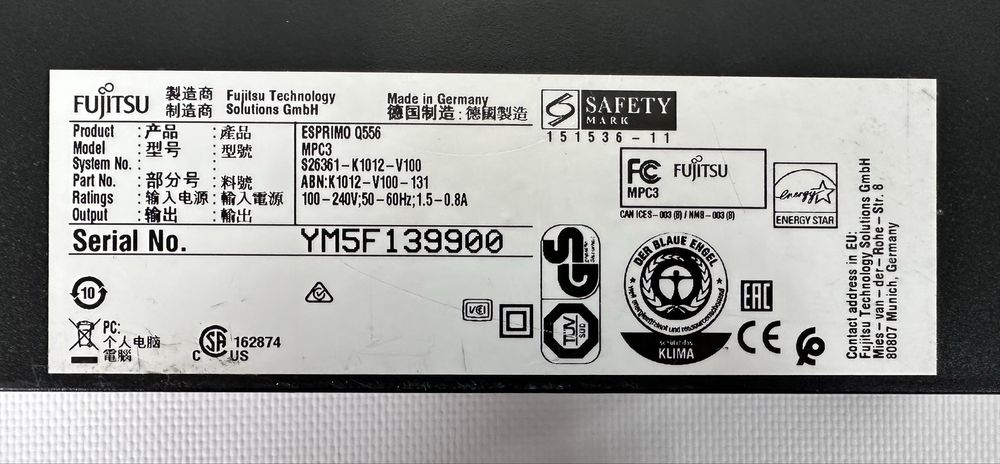 Компʼютер Fujitsu Q556 Mini i5-6500T 8GB DDR4/240GB SSD