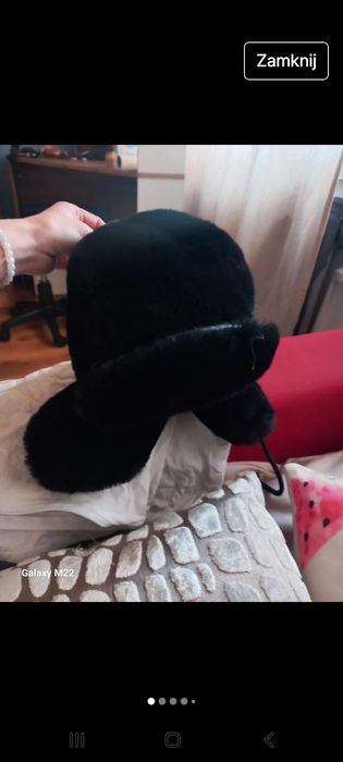 Nowa czapka uszatka rozm M-L