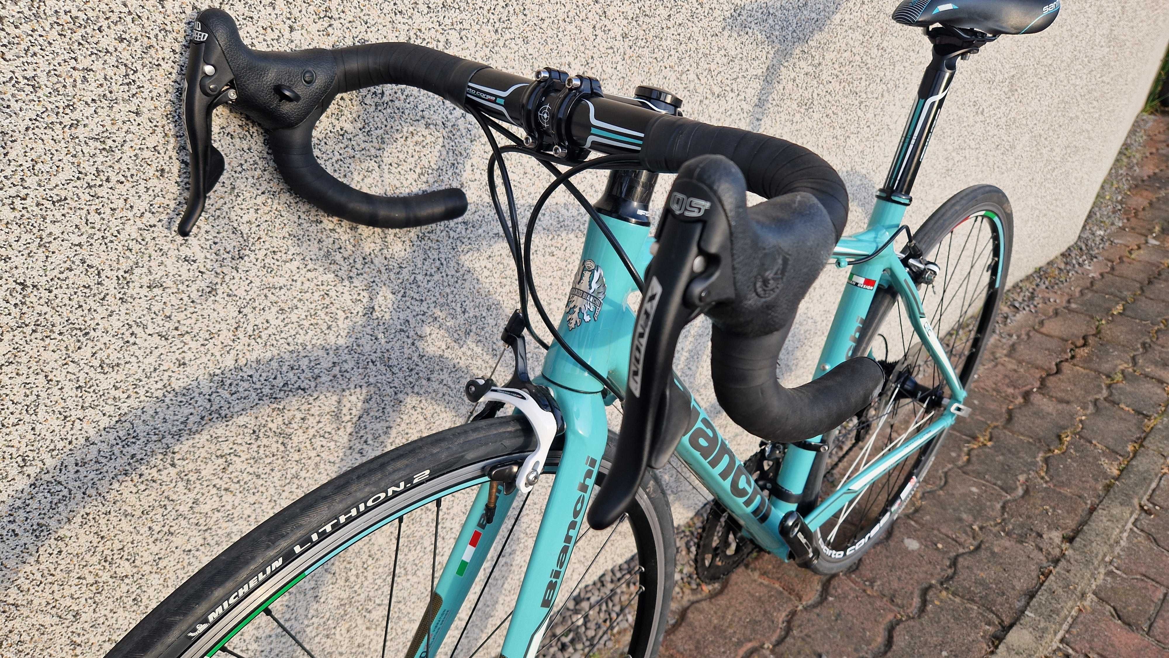 Jak NOWY!!! Bianchi Celeste w.Carbon Campagnolo Hydro Mała rama r.51