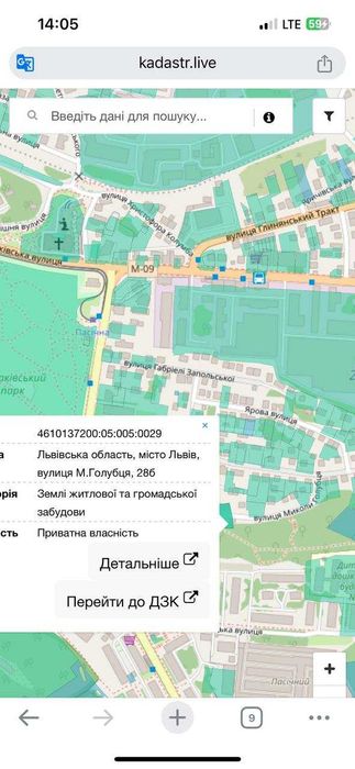 Продаж земельної ділянки 10 сотих Львів вул Голубця  під забудову