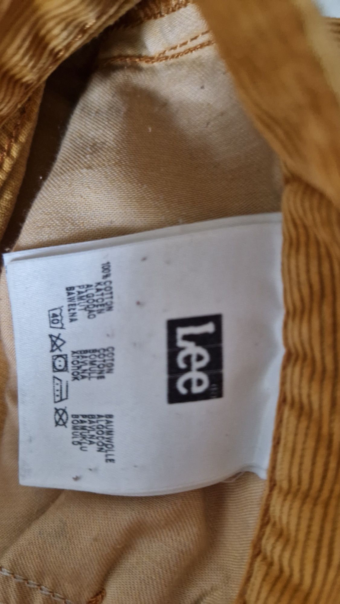 Spodnie Lee sztruks kol. Ceglasty. Rozmiar 32/30