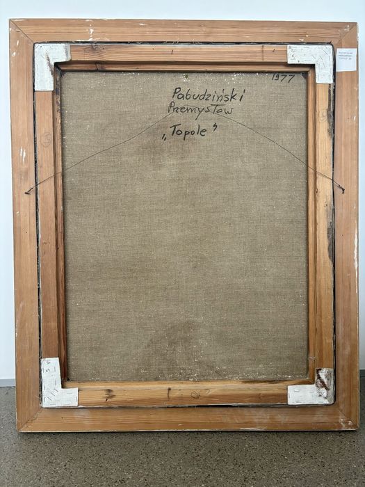 Topole 1977 Przemysław Pabudziński Wyjątkowy obraz olej na płótnie
