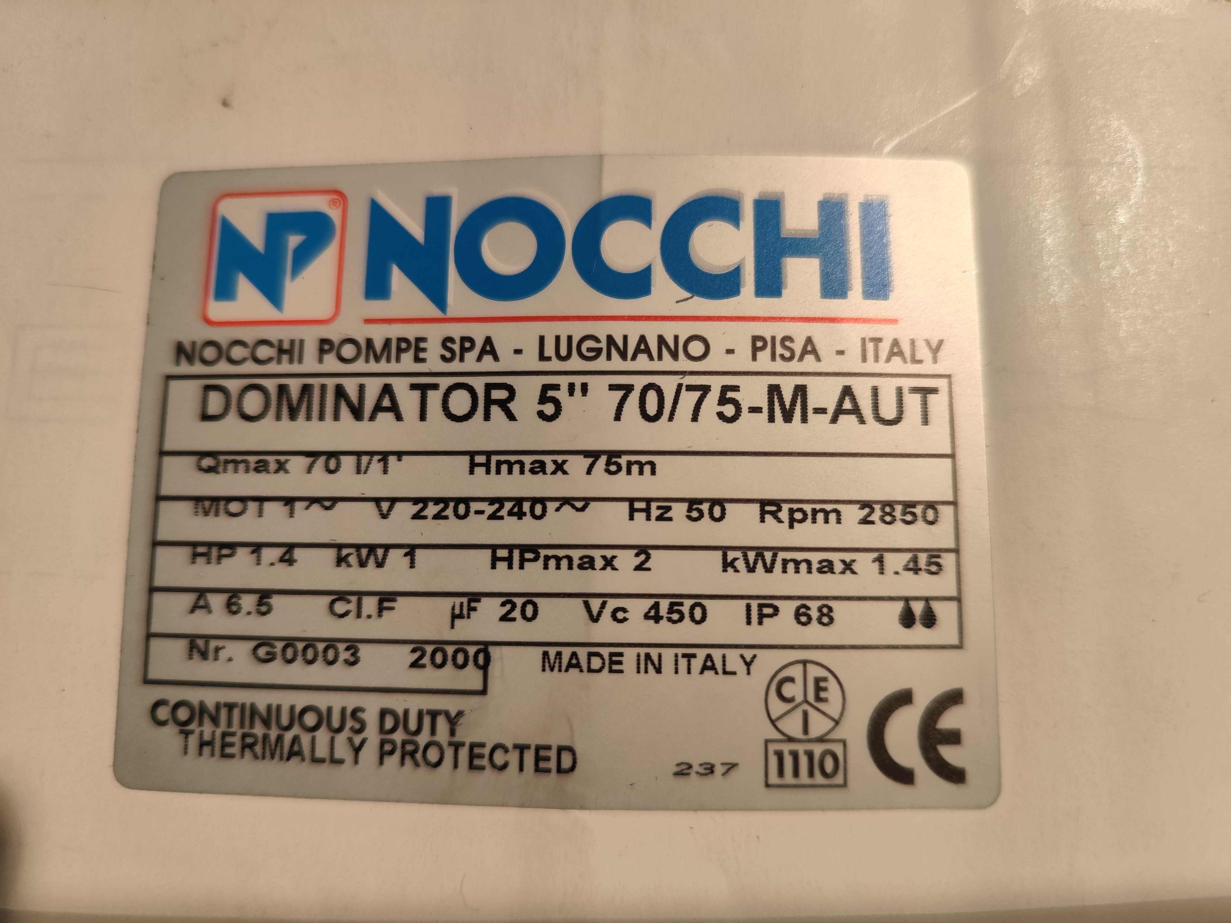 Pompa głębinowa Nocchi Dominator 5 70/75 - uszkodzona