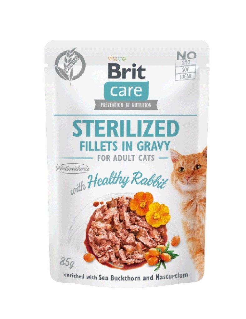 Brit Care Cat filet z królika w sosie 10x85g