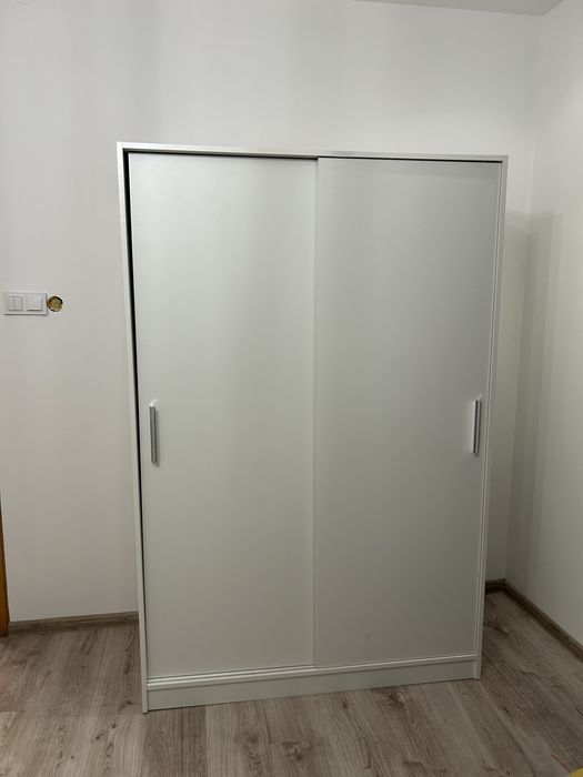 Agata Meble SURREY Szafa przesuwna biała 120/50/182