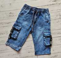 Spodenki chłopięce jeansowe 140