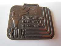 Medal plakieta brąz VII Łódzka Olimpiada Szkolna 1976 Łódź SzS