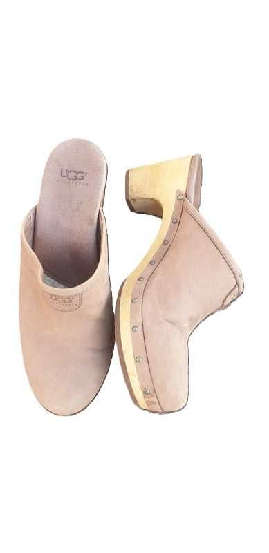 Drewniaki Klapki Skóra  UGG 38,5
