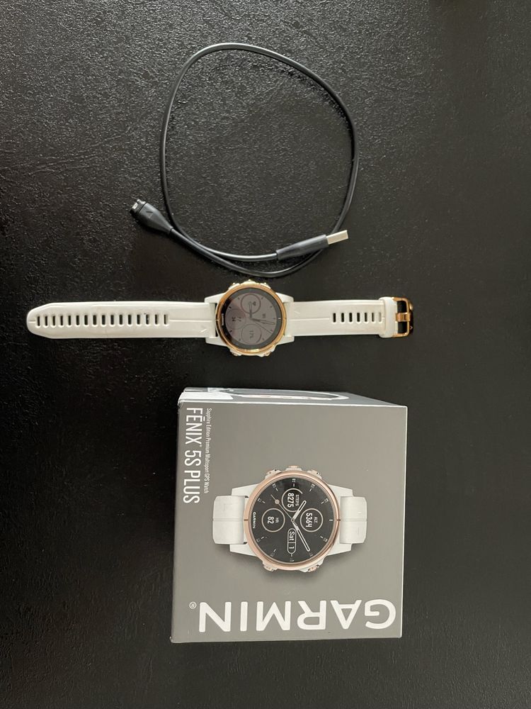 Garmin Fenix 5s plus biało złoty