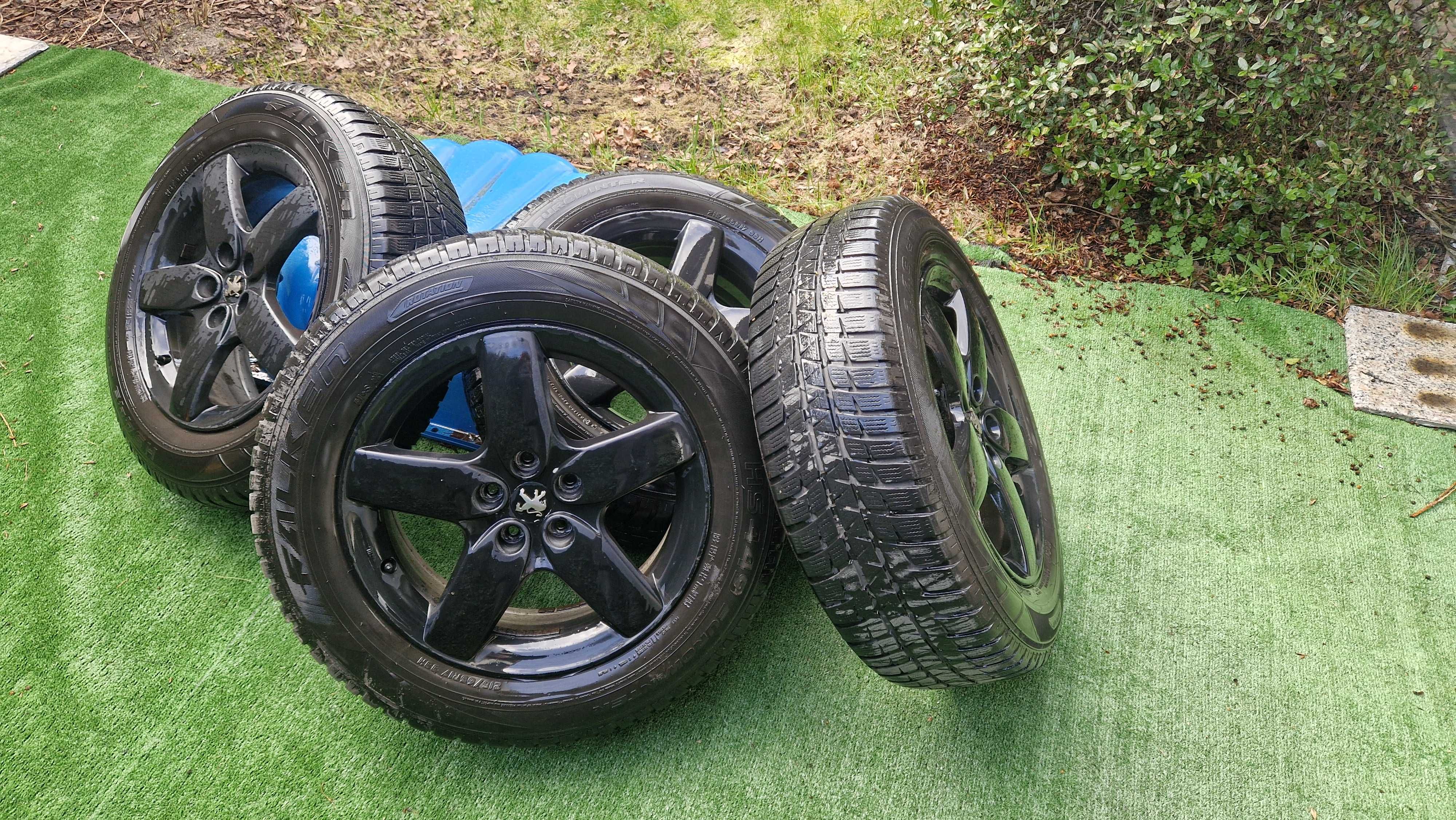 Koła PEUGEOT OEM felgi 7Jx17 5x108 ET48 opony zimowe 215/65R17 99H