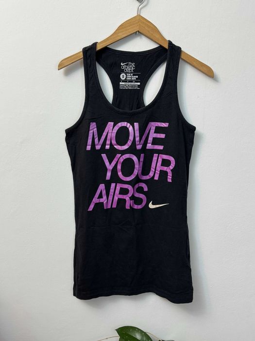 Bawełniany tank top bezrękawnik podkoszulk koszulka sportowa Nike S 36