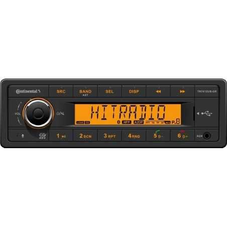 Radio samochodowe Continental TR7412UB-OR 1-DIN RETRO Klasyczny wygląd