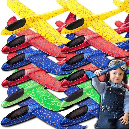 12x Samolot Styropianowy Szybowiec Rzutka Samoloty Ze Styropianu Dla D