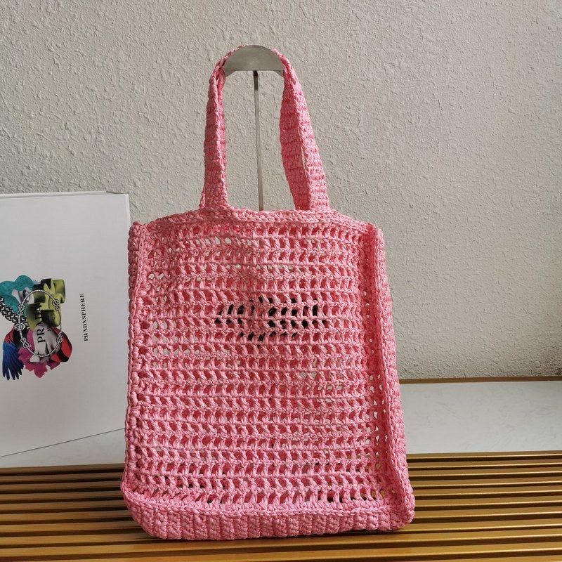 Prada в наявності плетена пляжна сумка