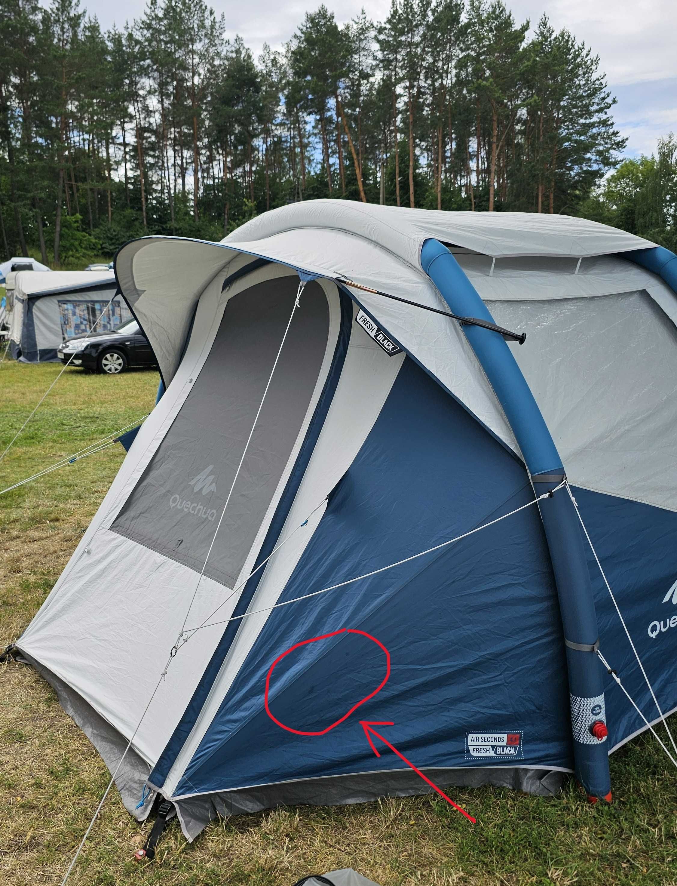 Quechua Air Seconds 4.1 F&B + tarp L + dodatki