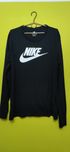 Longsleeve  bawełniany firmy Nike z dużym logo Białym Nike