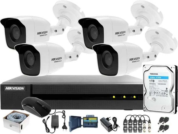 Zestaw monitoringu HIKVISION 4 kamery - Podgląd w telefonie monitoring