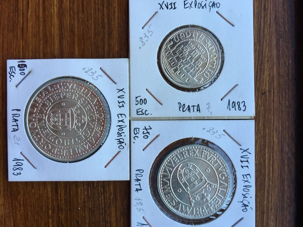 Moedas prata XVII exposicao