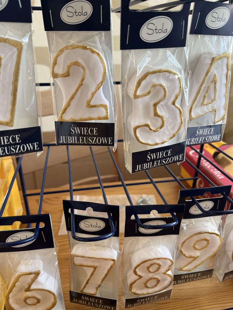 Cyfra świeczka świeczki na tort 1 2 3 … nowa