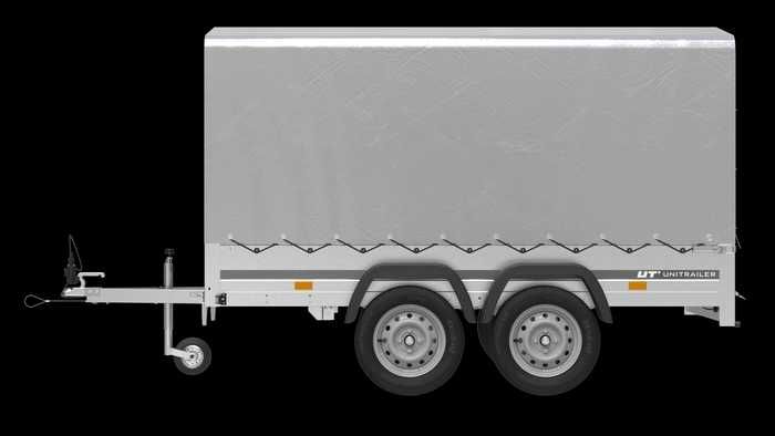 Przyczepka 264x125 UNITRAILER GARDEN 264/2 KIPP ze stelażem i plandeką
