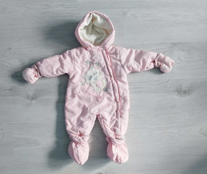 56 kombinezon różowy dziewczęcy niemowlę noworodek