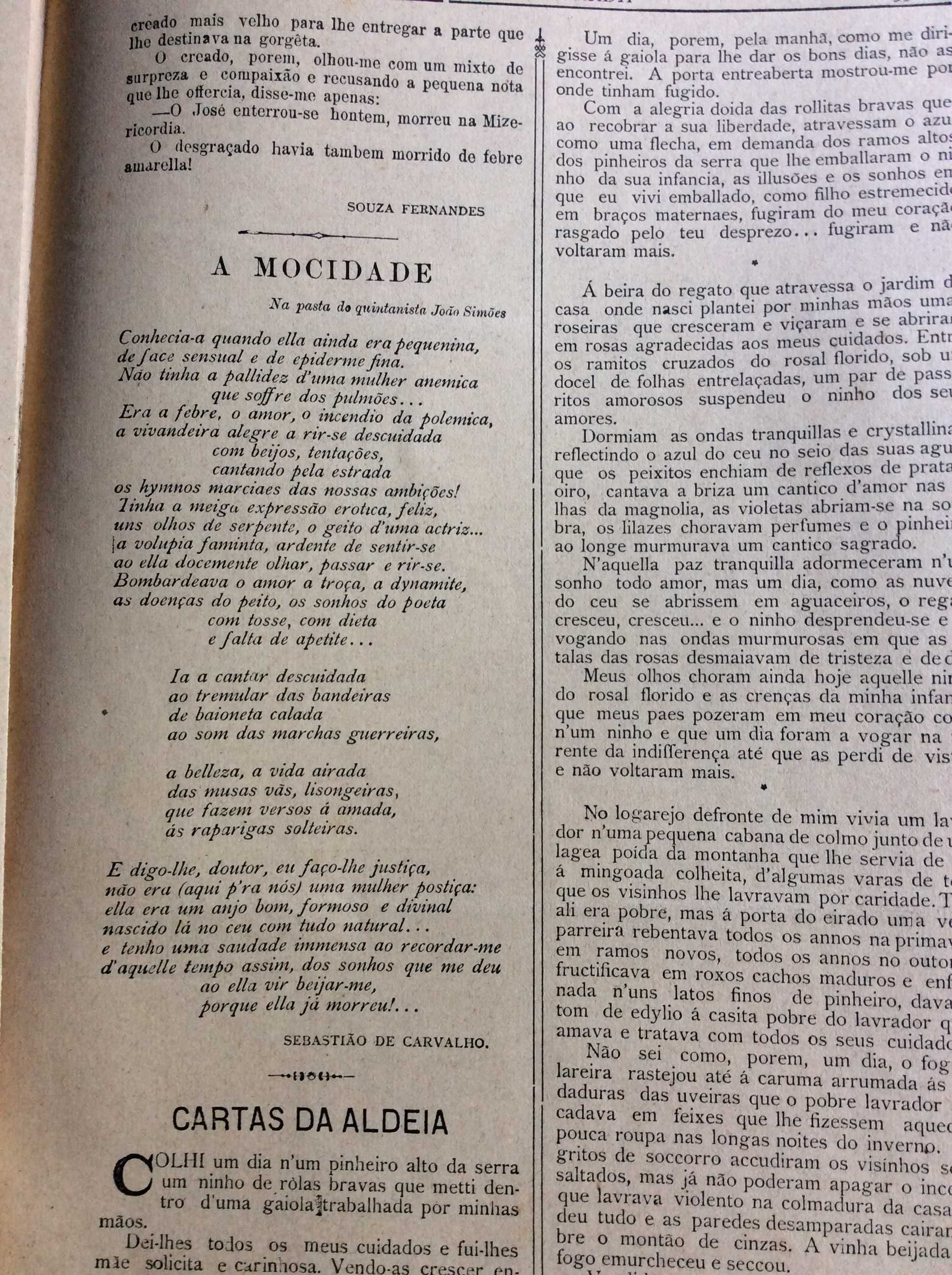 A Alvorada, Revista mensal litterár e scientífica, n.º3 de 1891. Rara