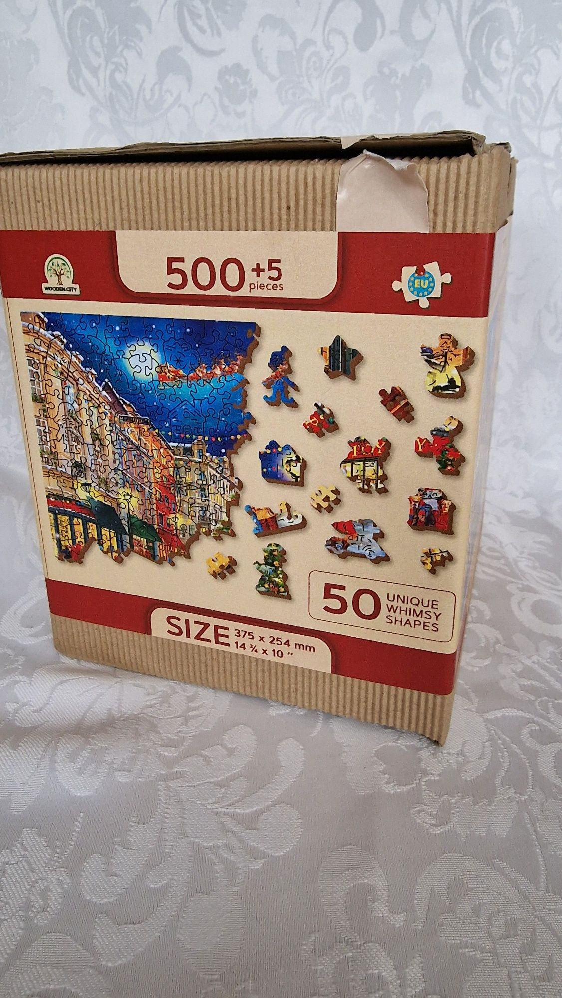 Świąteczne puzzle drewniane 500 + 5 el.Christmas Street