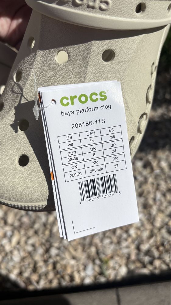 Baya platform clog крокси crocs женские жіночі бежеві