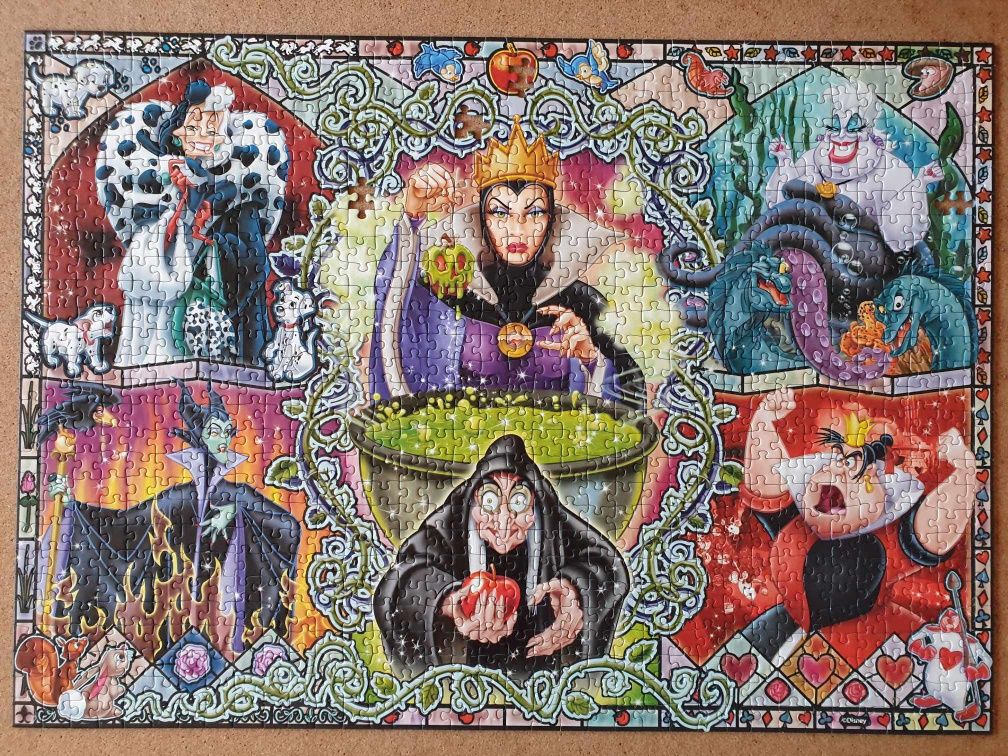 Puzzle Ravensburger 1000 (-4) Złoczyńcy Disney
