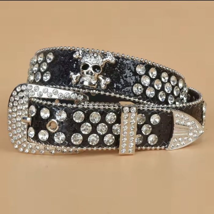 Y2K ремень со стразами и пряжками
