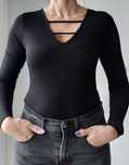 Body czarne stringi wiskoza 40 L