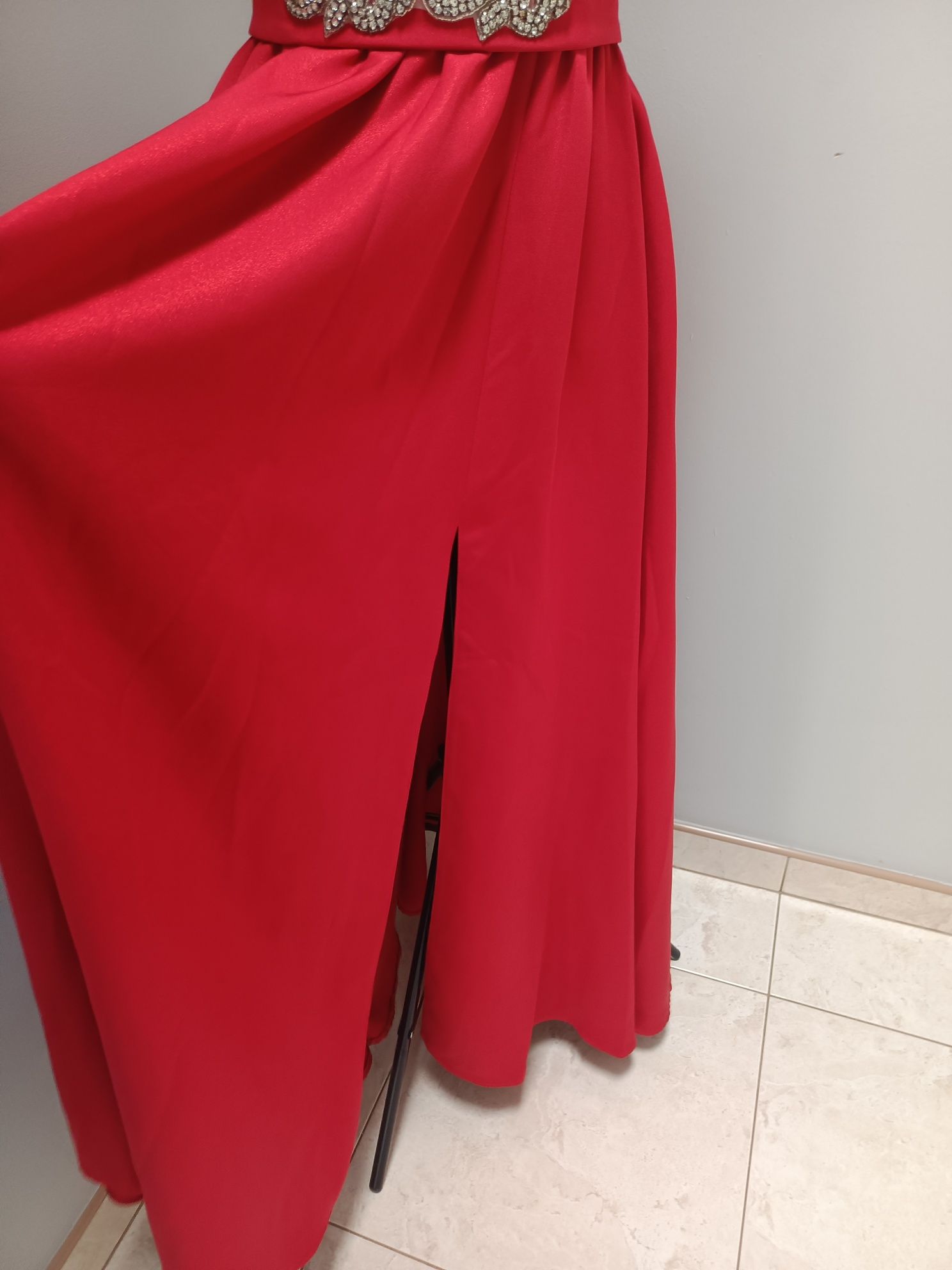 Suknia Lacoria Czerwona Długa
