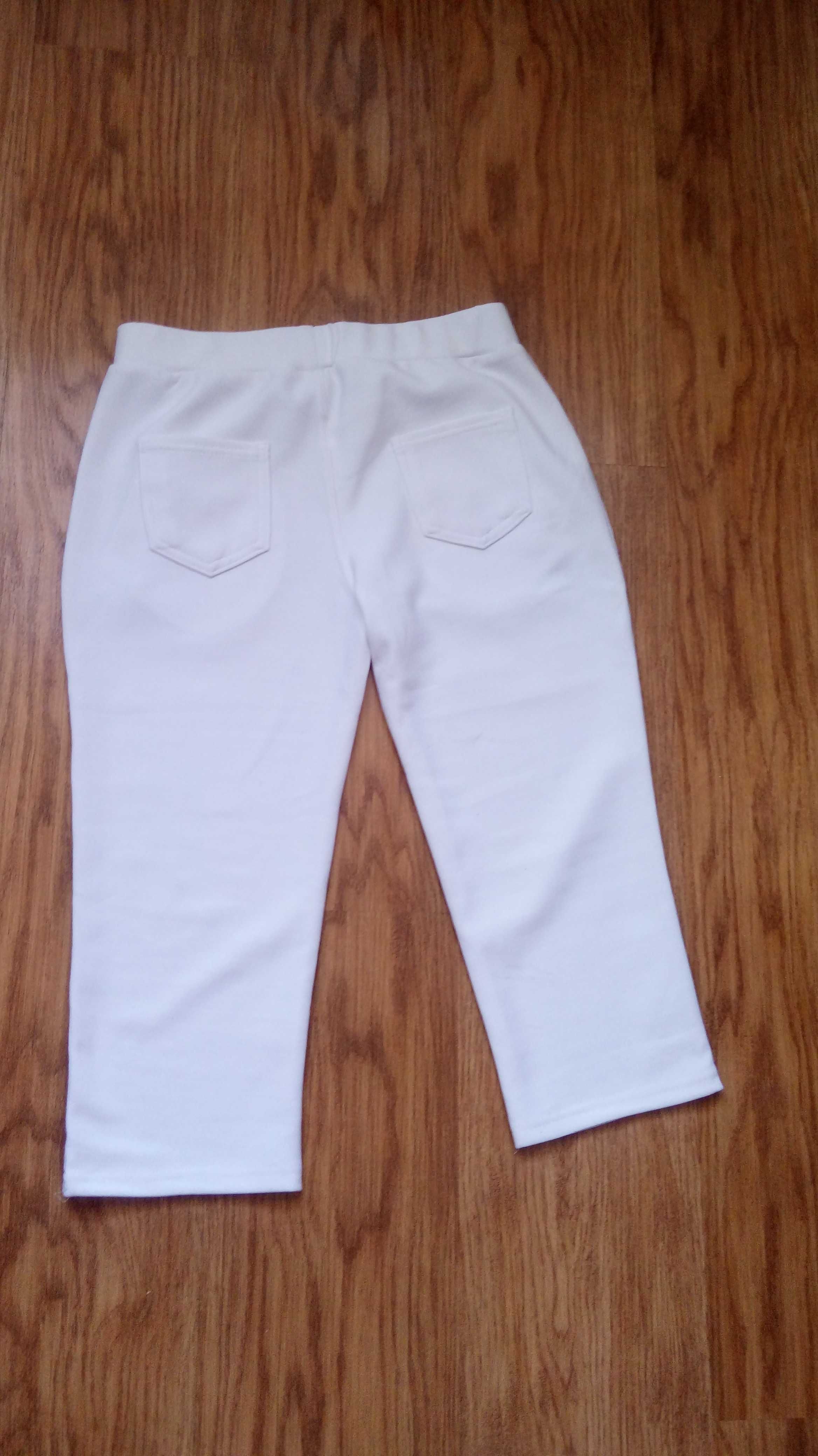 Spodnie białe roz XL