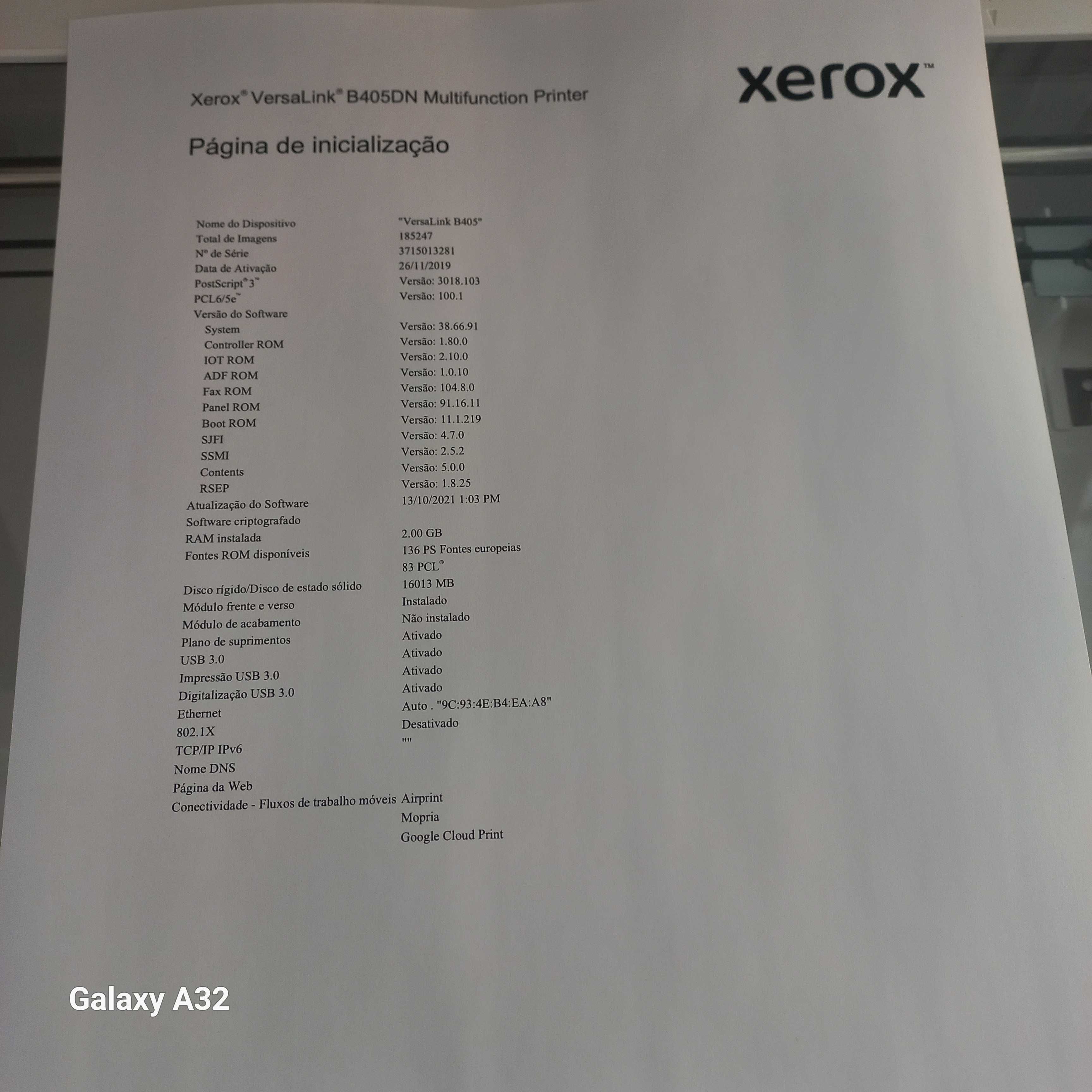 Multifunçoes mono xerox B405