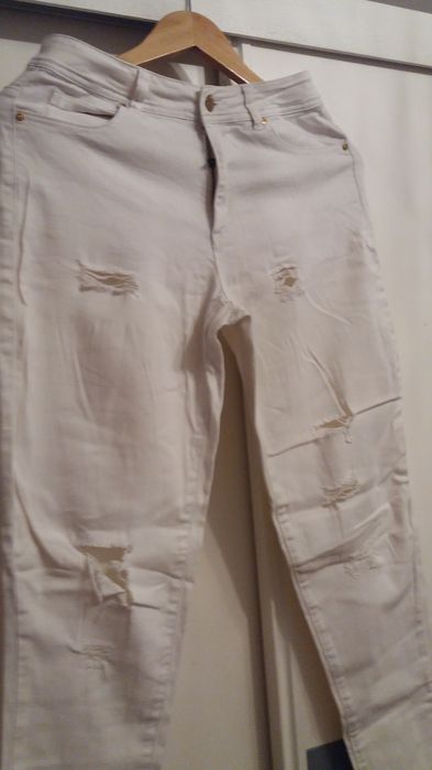 Calça de ganga branca da Mo Jeans , tamanho 36