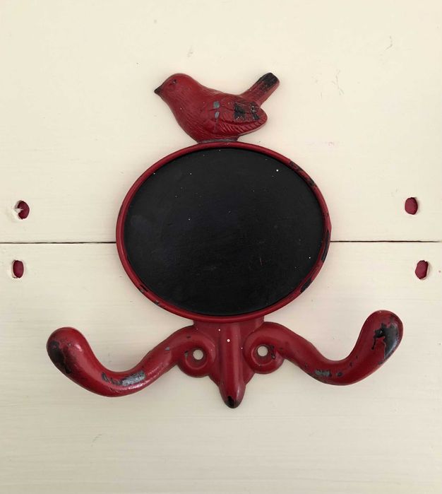 Pendurador gancho de parede retro vermelho