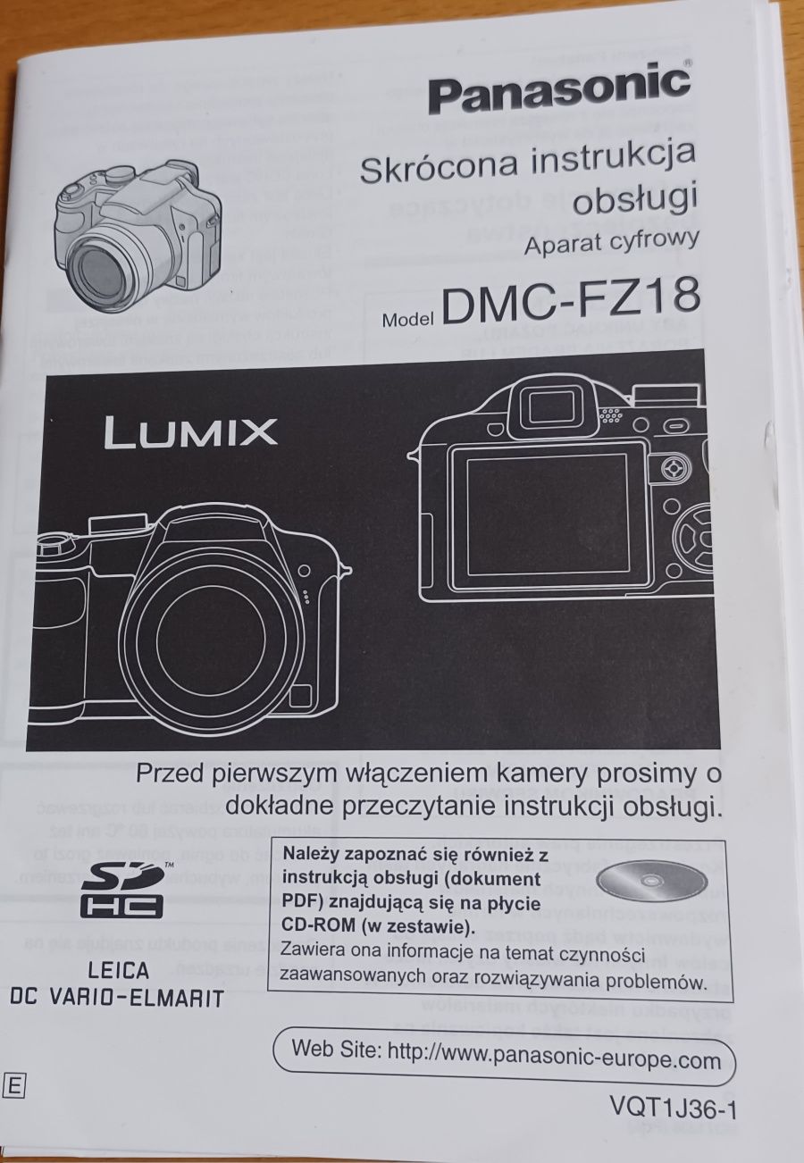 Aparat fotograficzny Lumix Panasonic DMC- FZ18