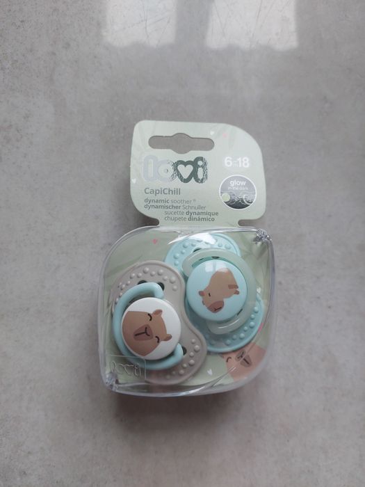 Lovi smoczki uspokajające silikonowe CapiChill Boy Kapibara 6-18