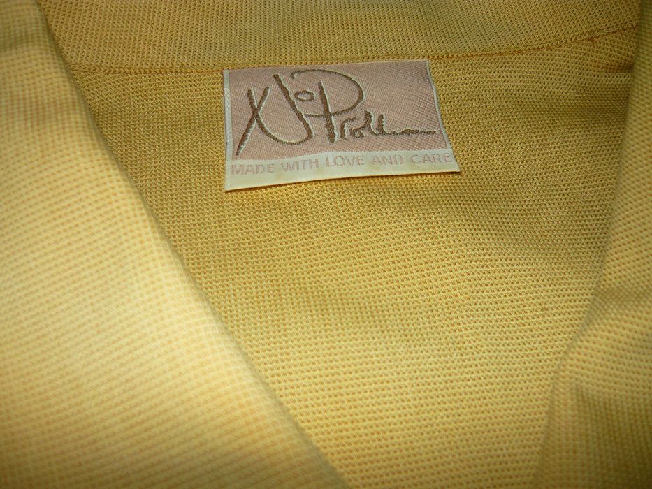 Conjunto de camisete comprida e saia - seda cor caril - Tamanho grande