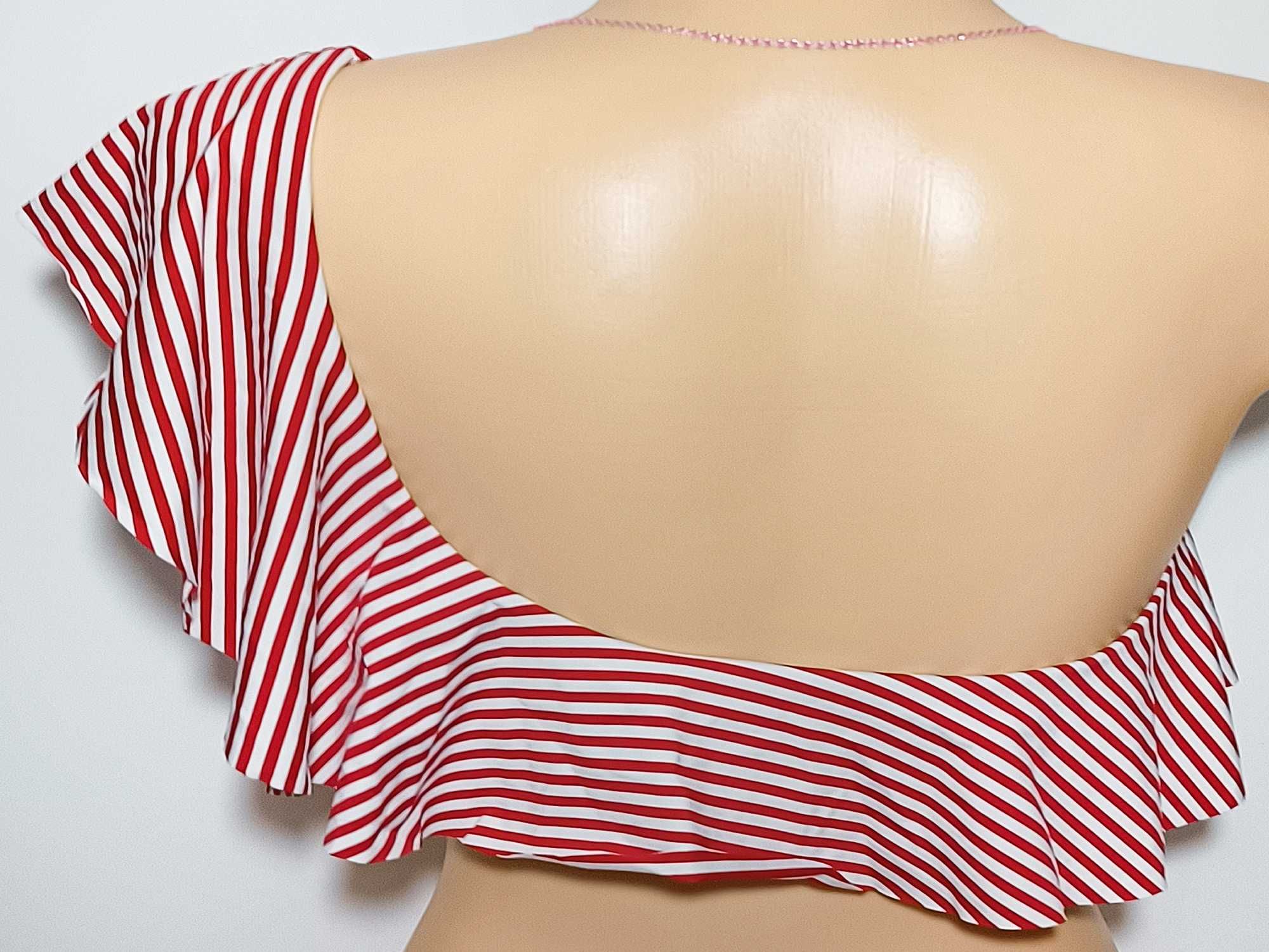 Calzedonia Biustonosz kąpielowy opaska w paski na jedno ramie L/XL