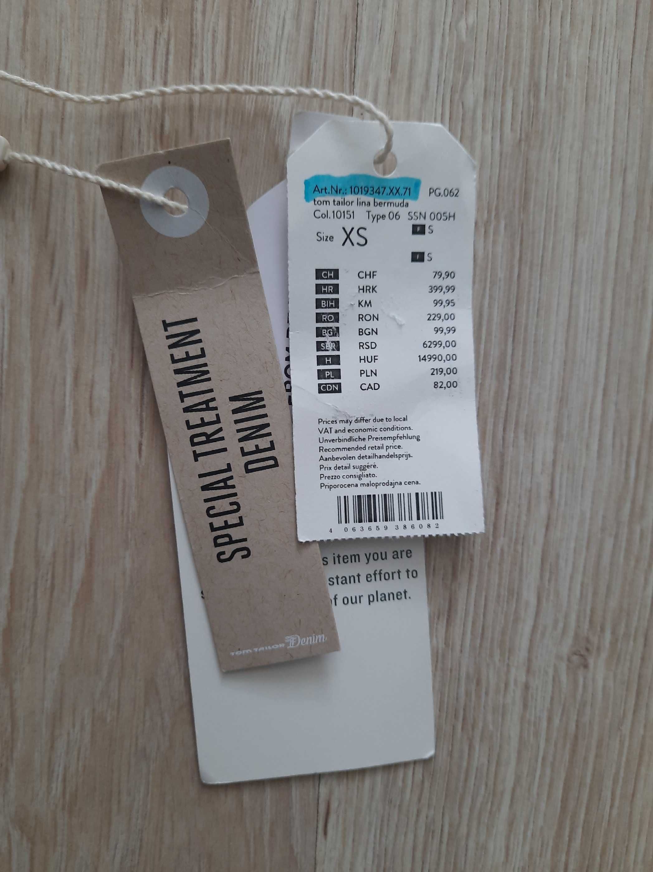 Spodenki jeansowe Tom Tailor Denim rozm.XS