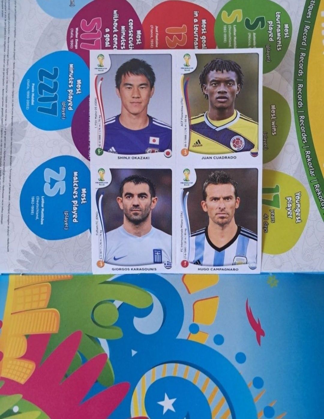Caderneta Mundial 2014 com cromo Promocional de Cristiano Ronaldo