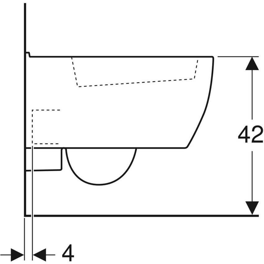 Miska icon geberit 204.030600 plus deska 5741.30000 komplet