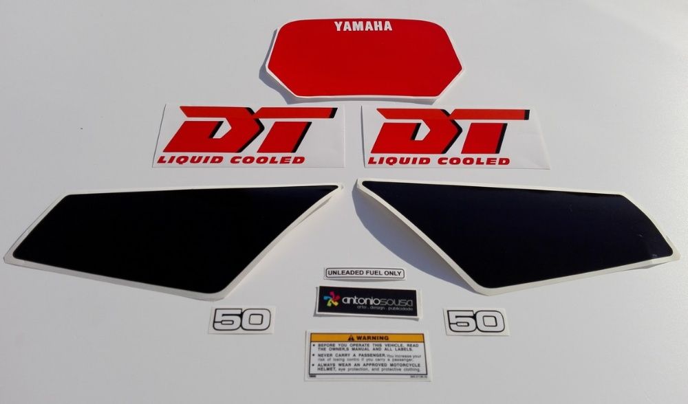 Autocolantes Yamaha DT50 LC vintage stickers decalS