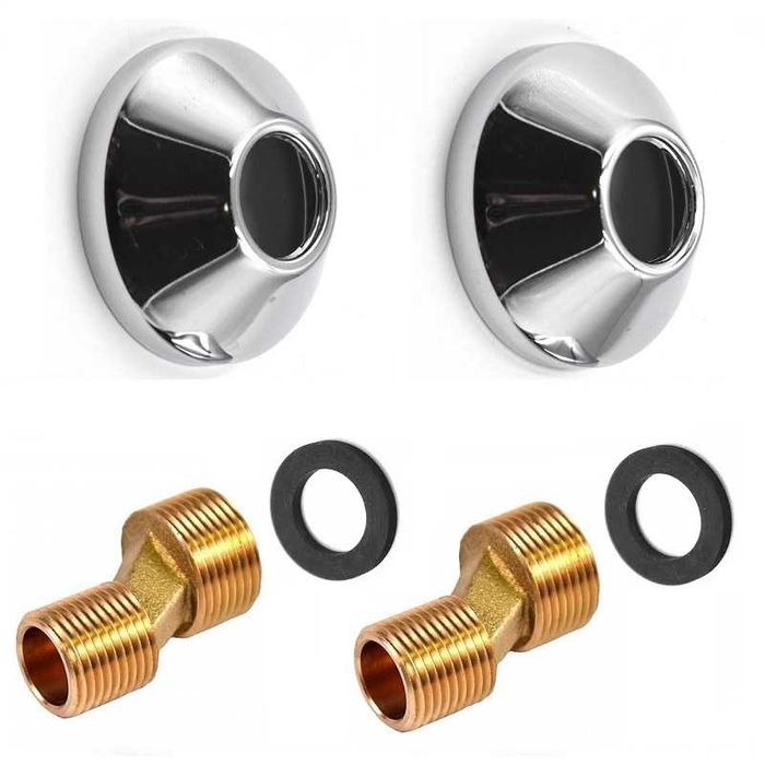 Змішувач для ванни латунний з душем довгий вилив 35 см